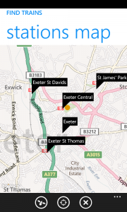 Windows Phone 7 stations map