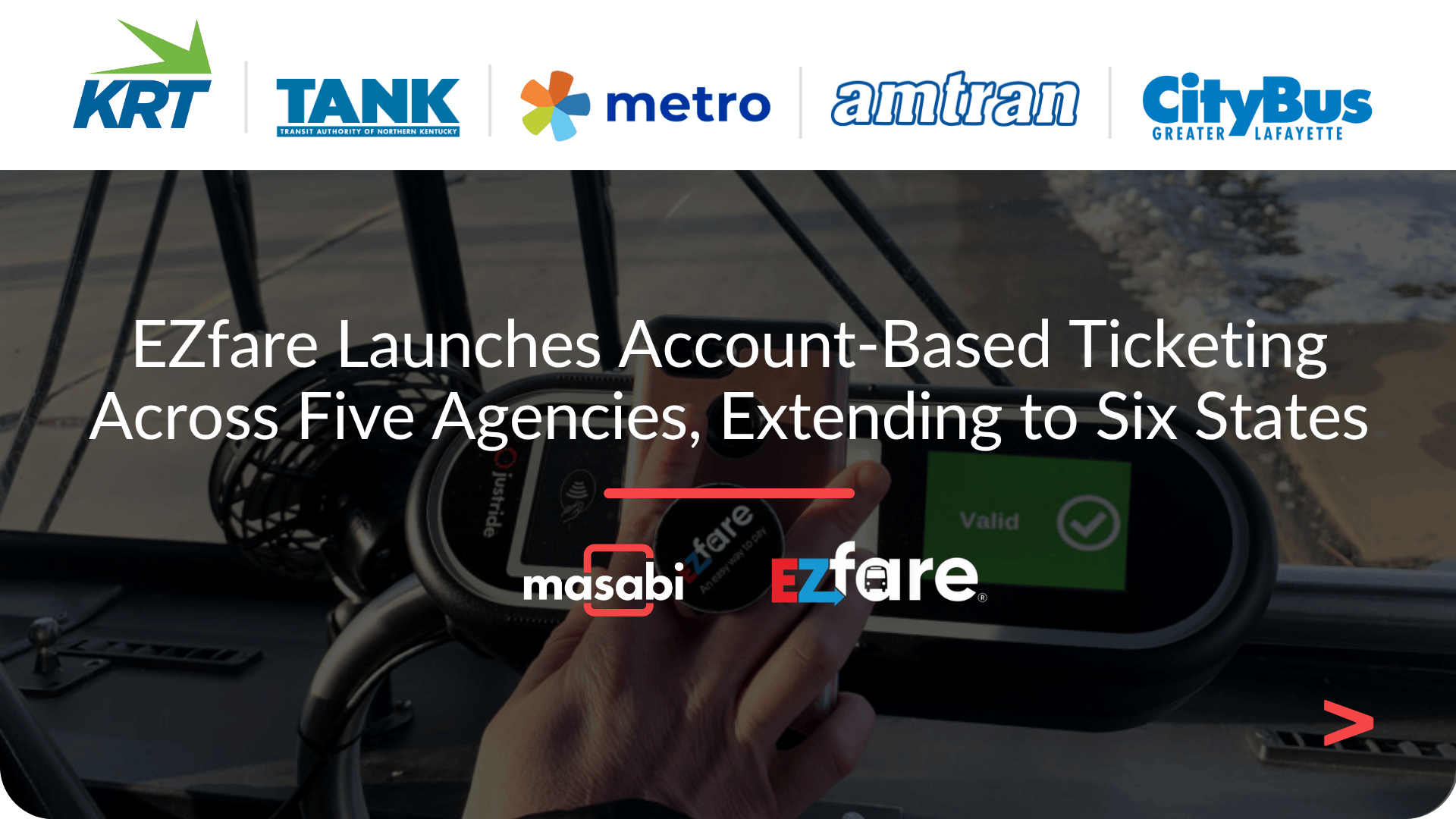 EZfare Launches Account-Based Ticketing Across Five Agencies, Extending to Six States