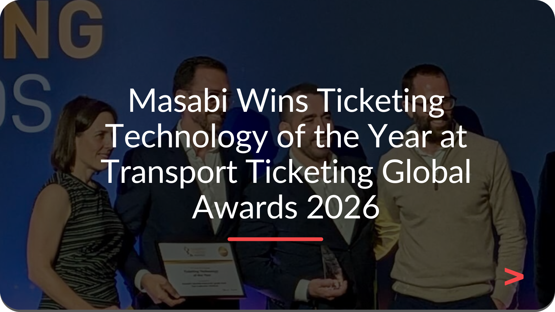 Masabi wins ticketing technology of the year at TTG 2026