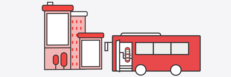 bus city header illustration 